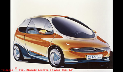 OPEL TWIN Gasoline or Electric Propulsion Design Study 1992 7